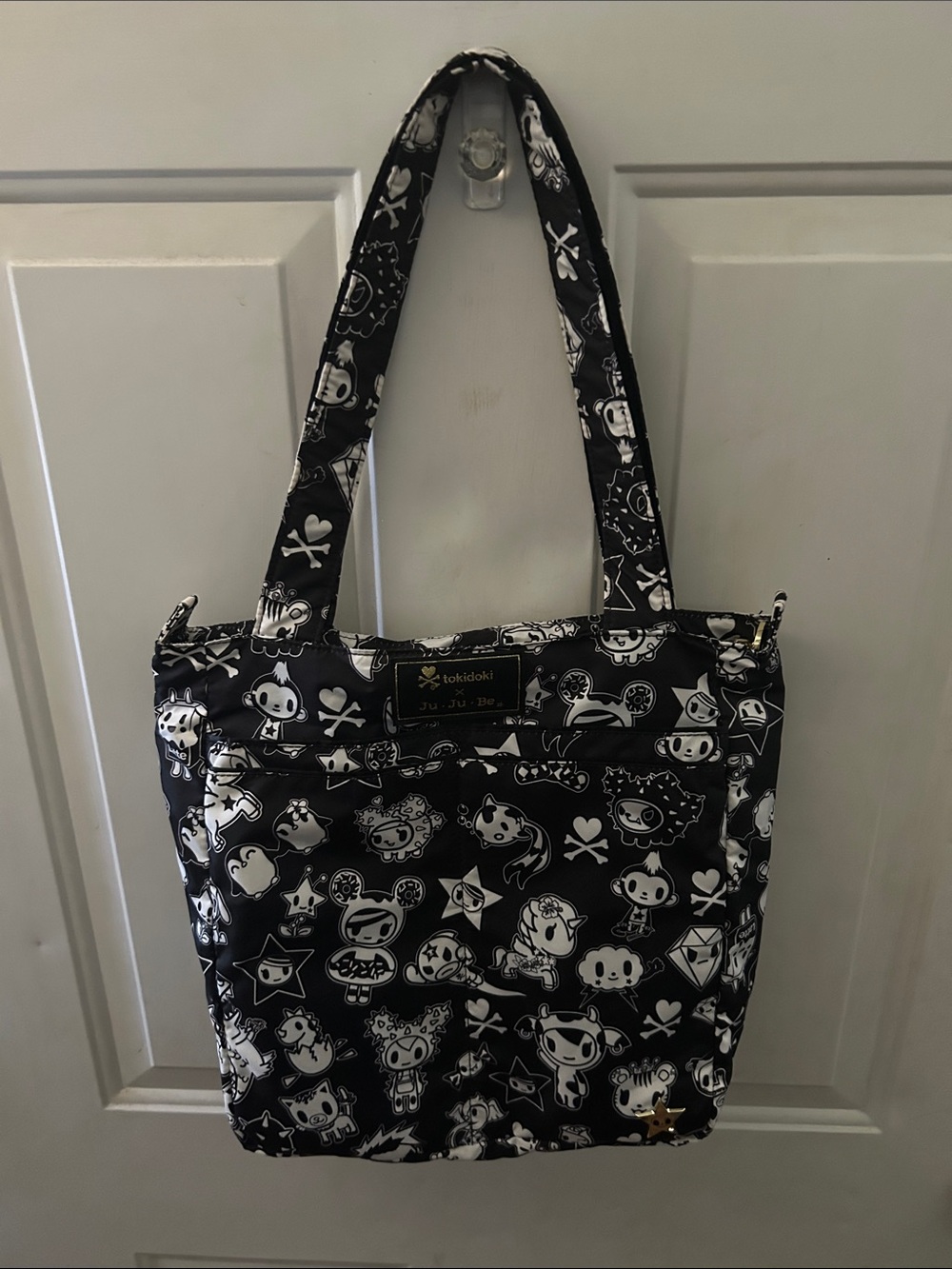 Tokidoki Kings Court Black & White Character Print Tote